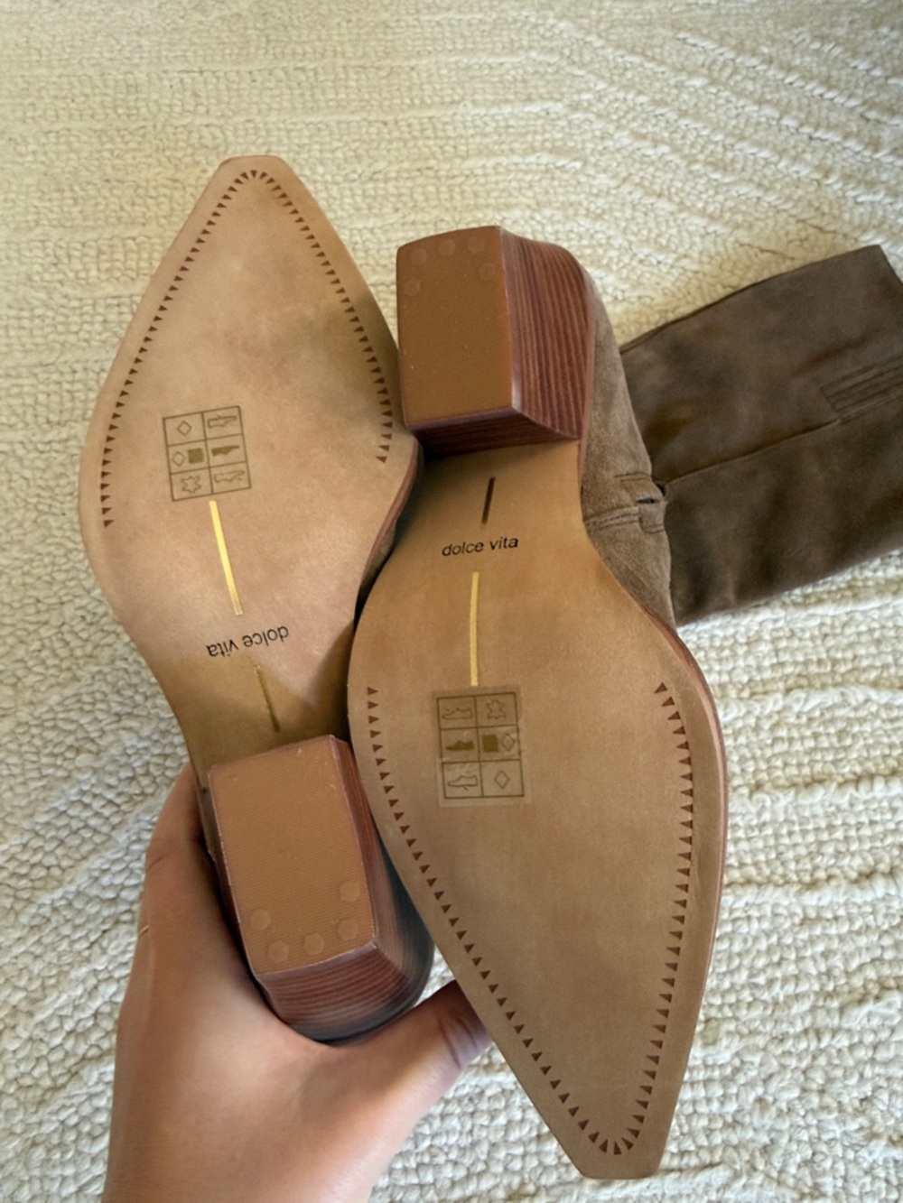 NWOT Dolce Vita Raj Wide Calf Boots Brown Suede size 6 - Picture 6 of 6